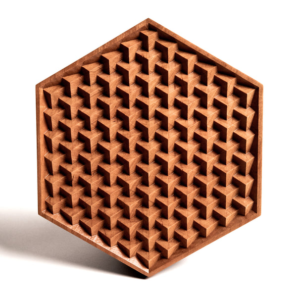 Cube Array Sculpture in Cherry