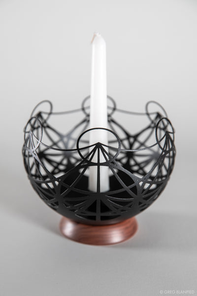 Metatron's Cube Candle Holder - Black Edition