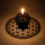 Flower of Life Candle Holder - Black Edition