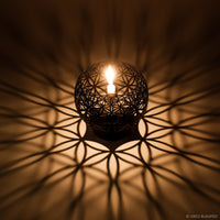 Flower of Life Candle Holder - Black Edition